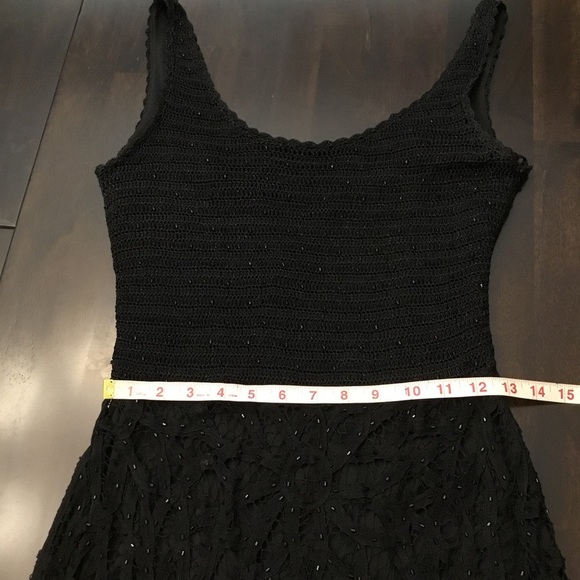 Etoile Evening Collection Crochet Mini Dress 100% Rayon Size M - Picture 12 of 14